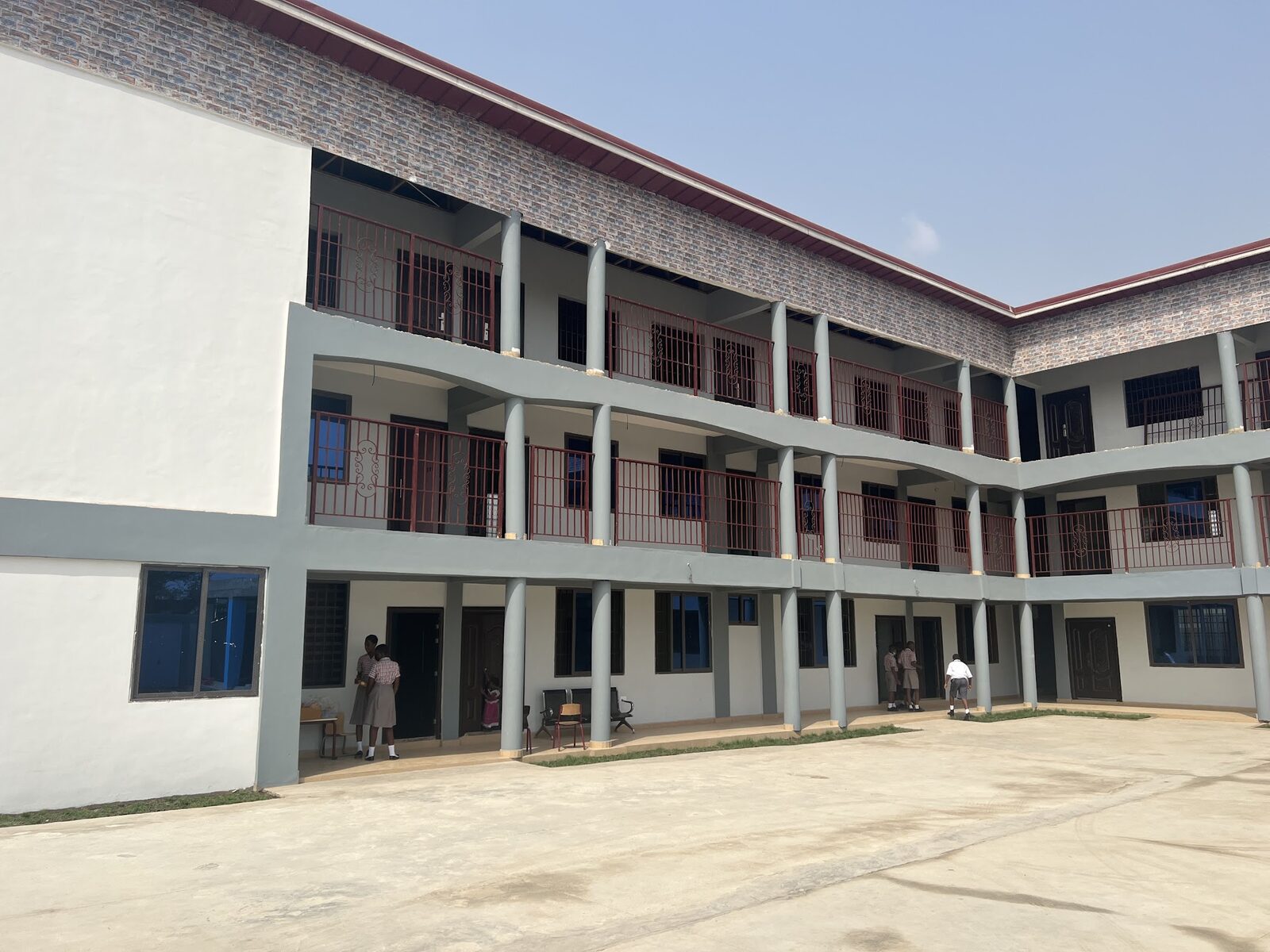 A sunlit courtyard on the Northstar Academy campus